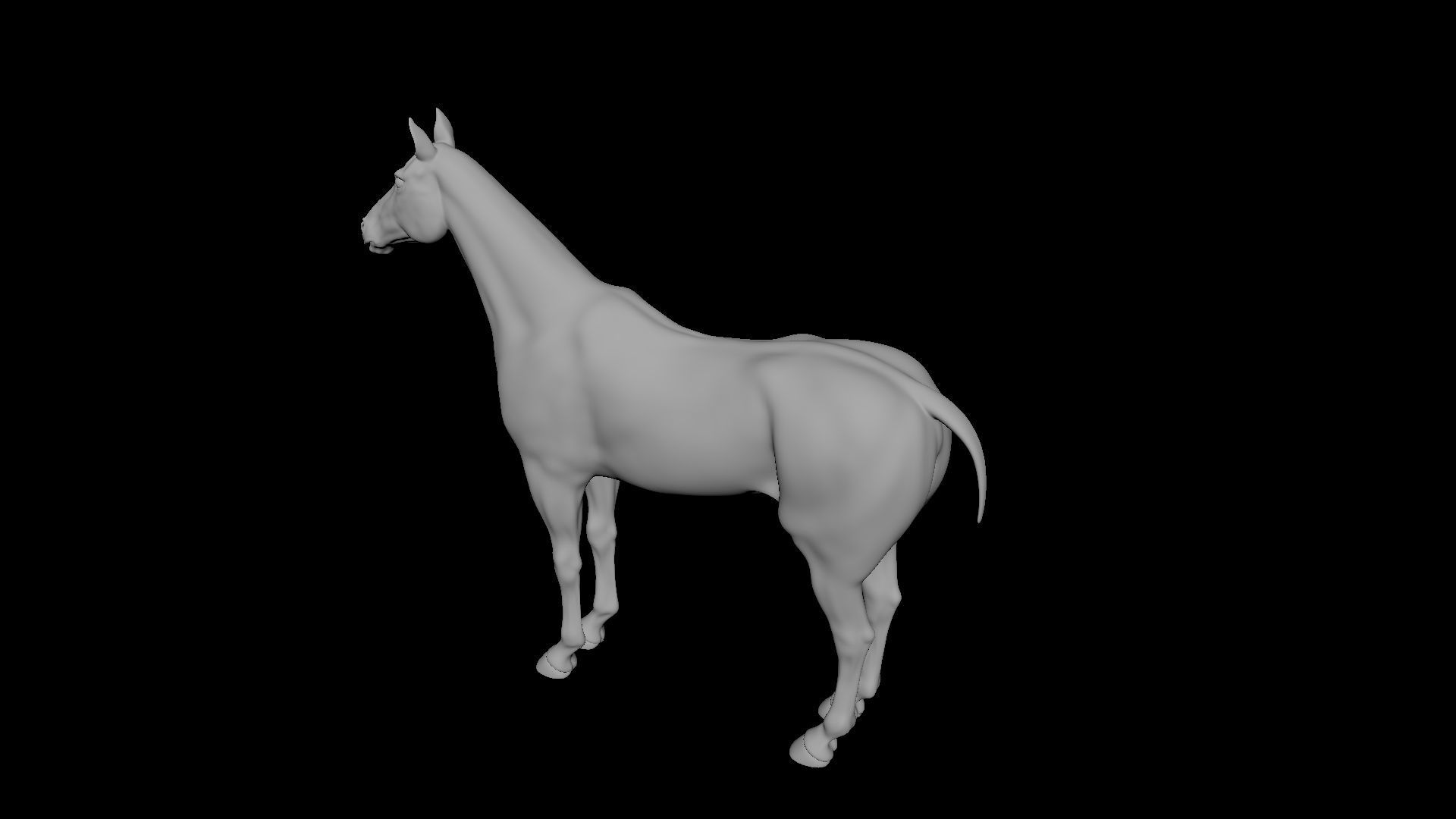 Horse 3D model Low-poly 3D model_4