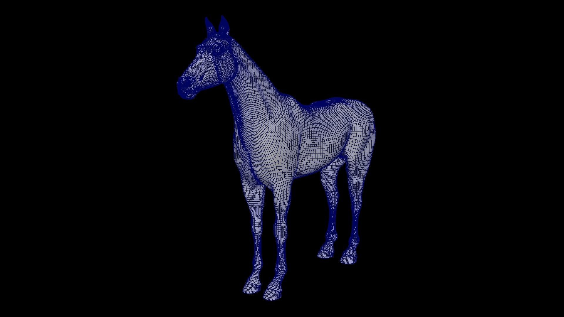 Horse 3D model Low-poly 3D model_7