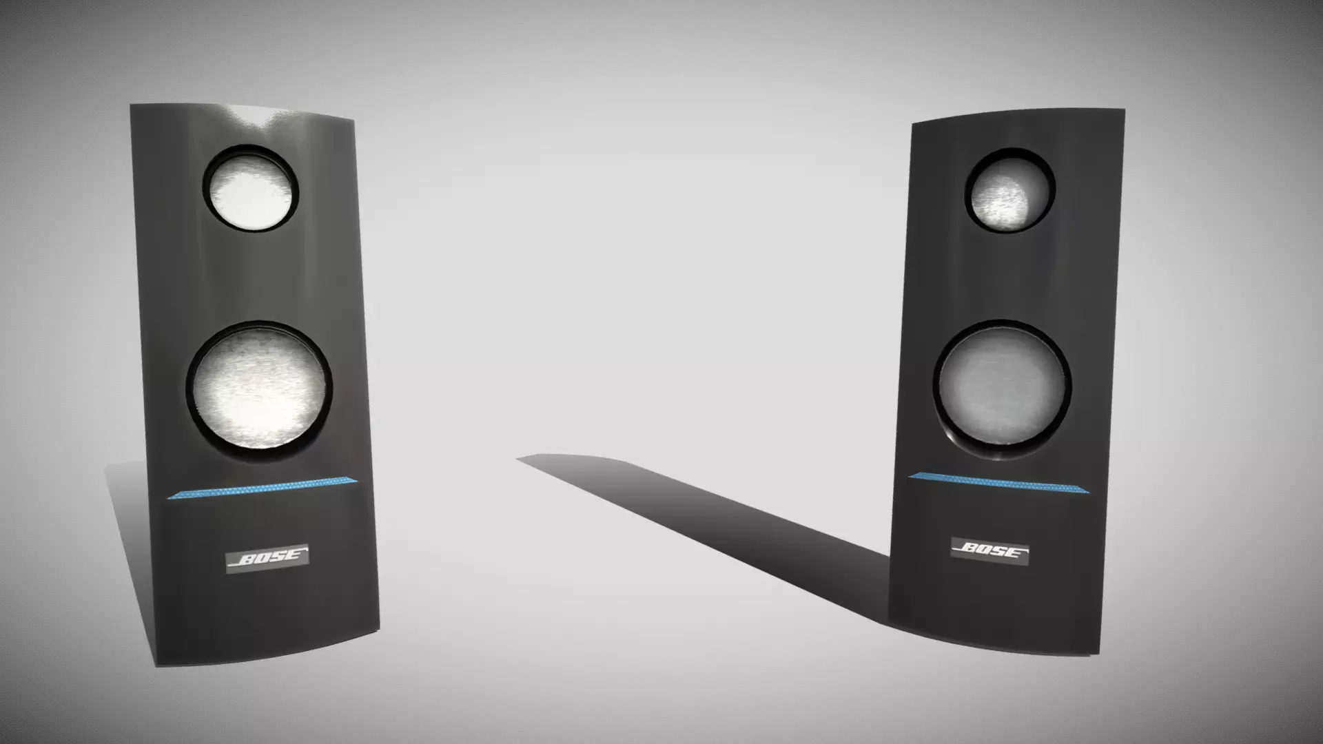 Generic Speakers Low-poly 3D model_0