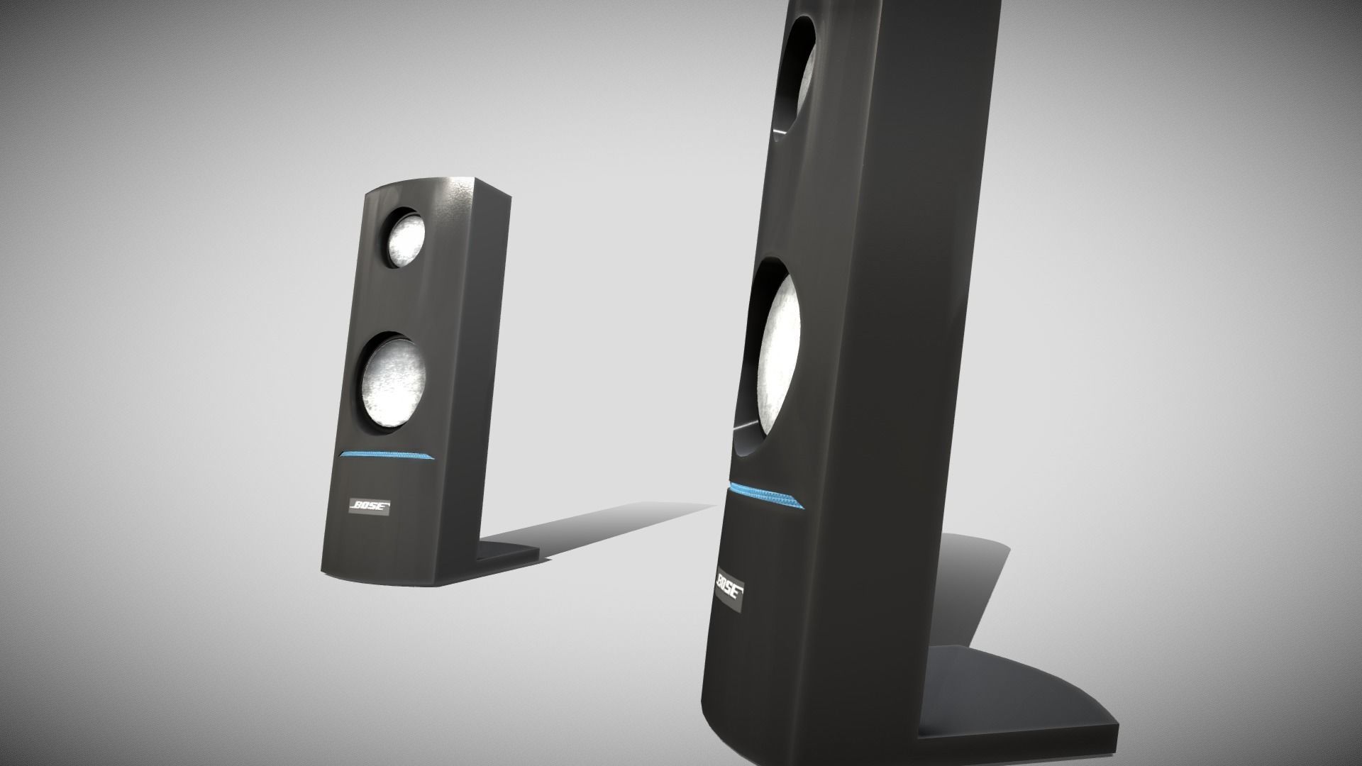 Generic Speakers Low-poly 3D model_1