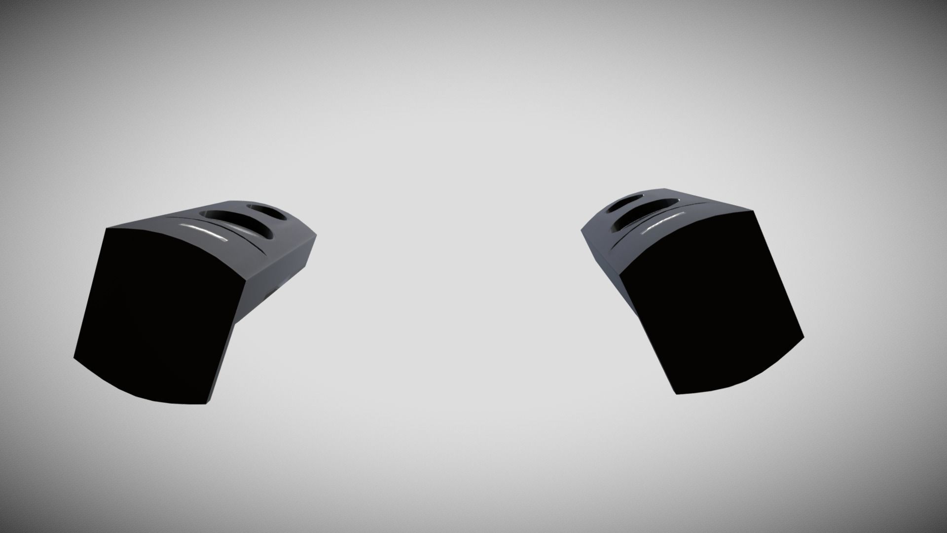 Generic Speakers Low-poly 3D model_8