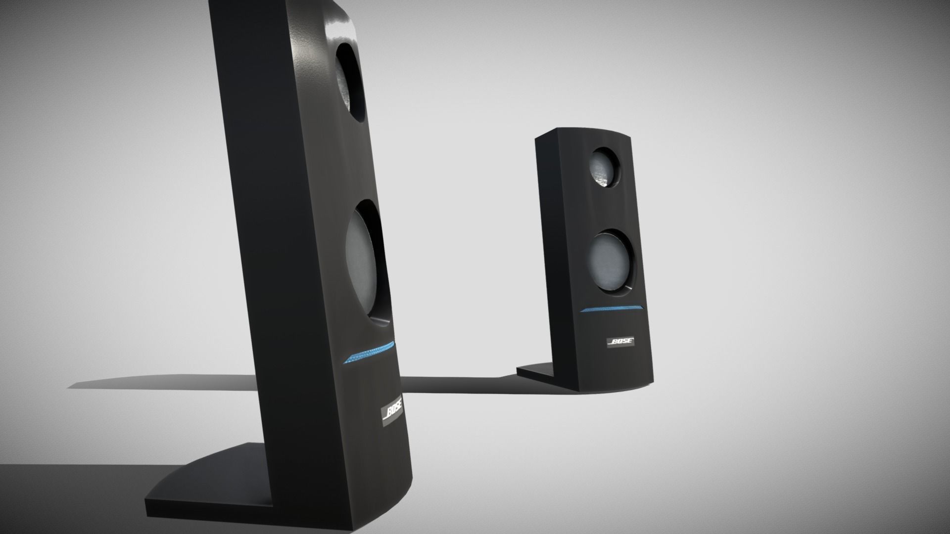 Generic Speakers Low-poly 3D model_5