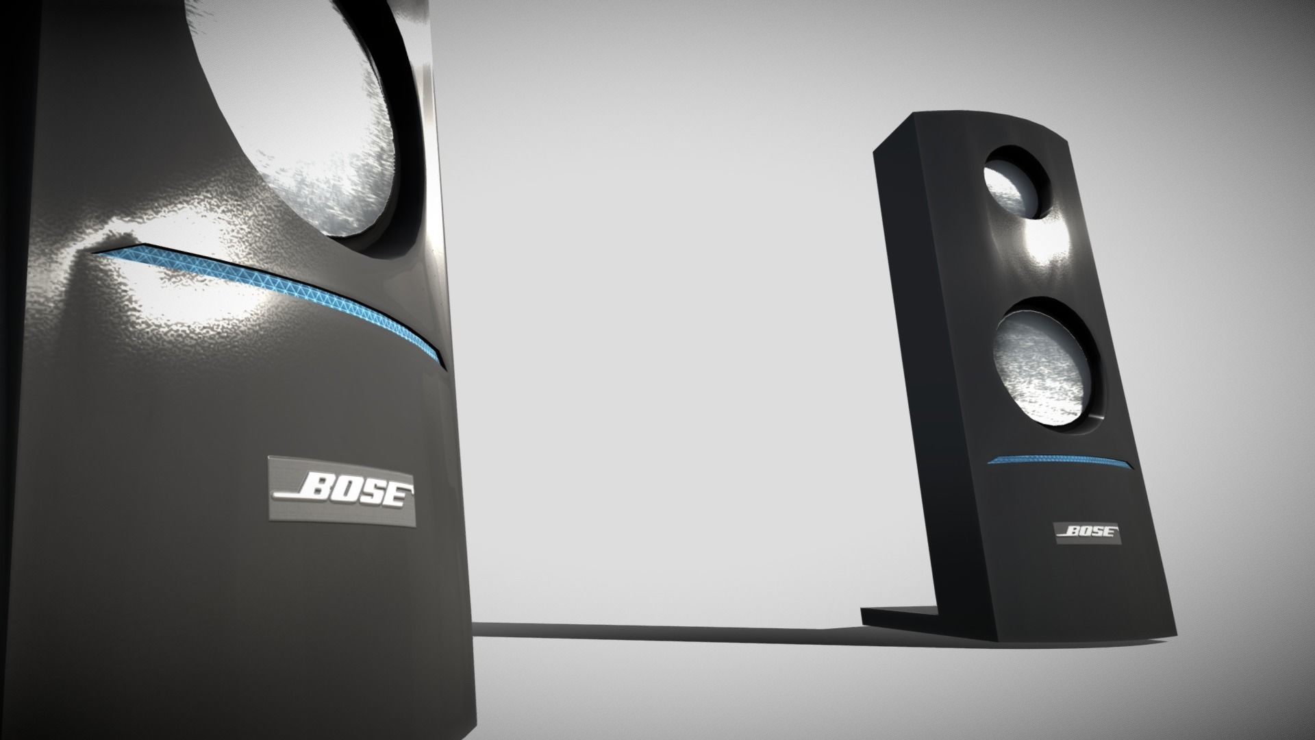 Generic Speakers Low-poly 3D model_7