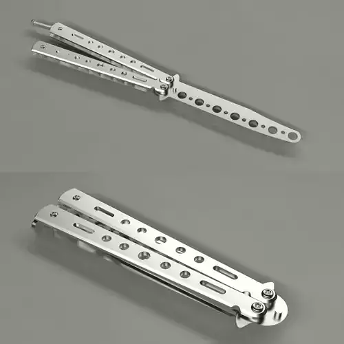 Training butterfly knife 3D print model