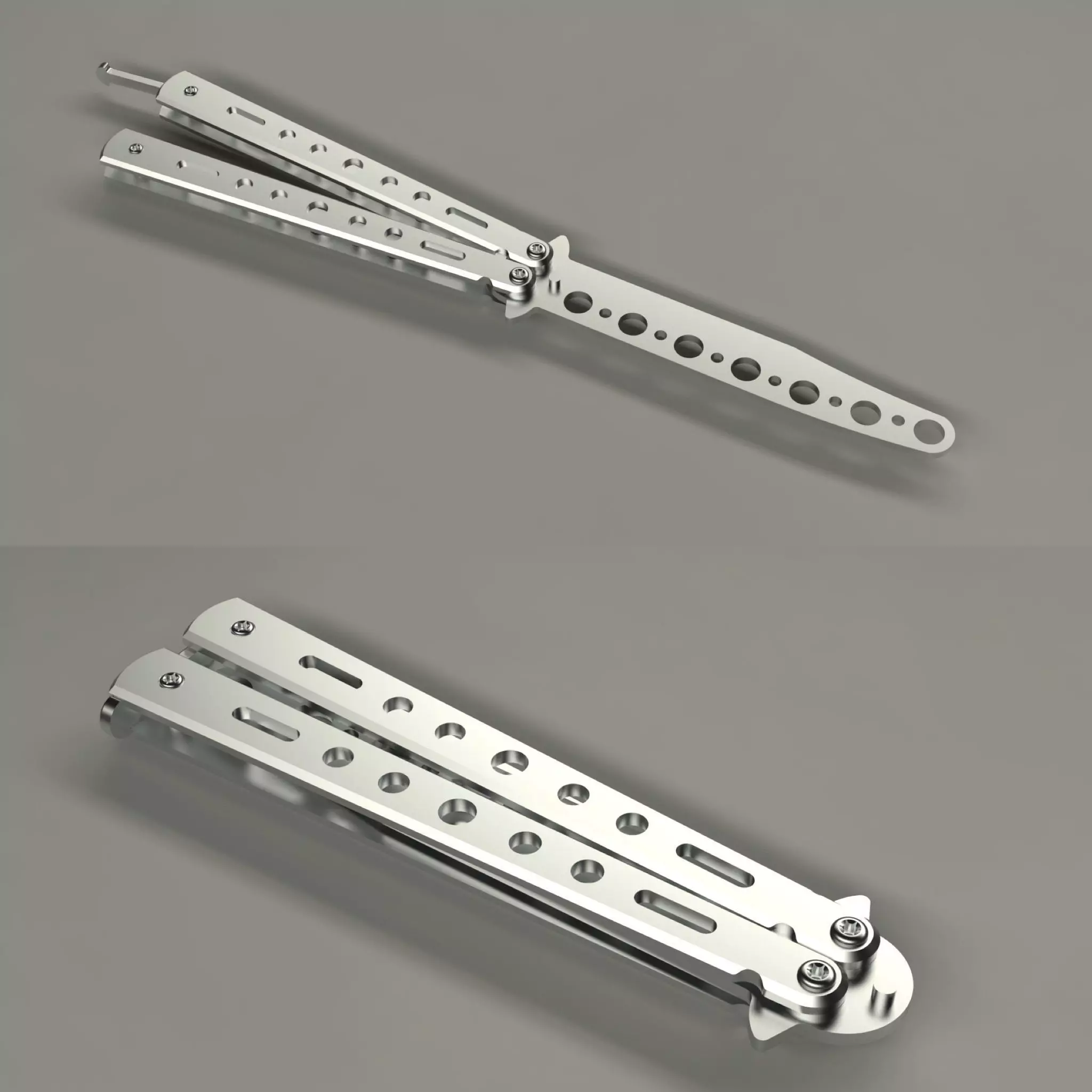 Training butterfly knife 3D print model