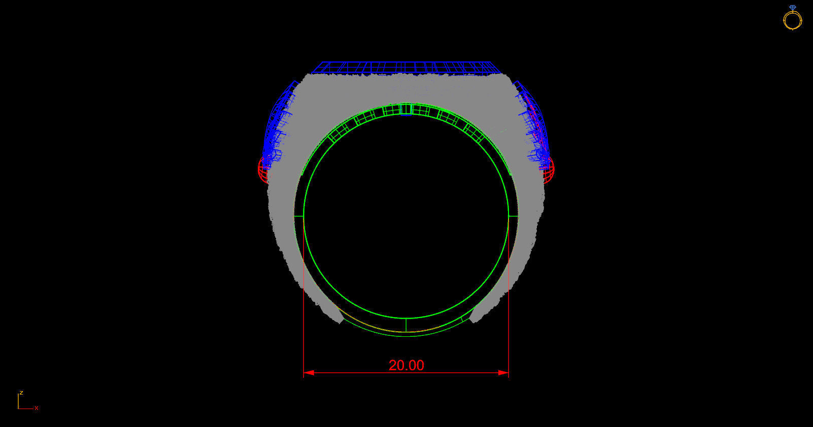HORSESHOE RING FOR MAN 3D print model_2