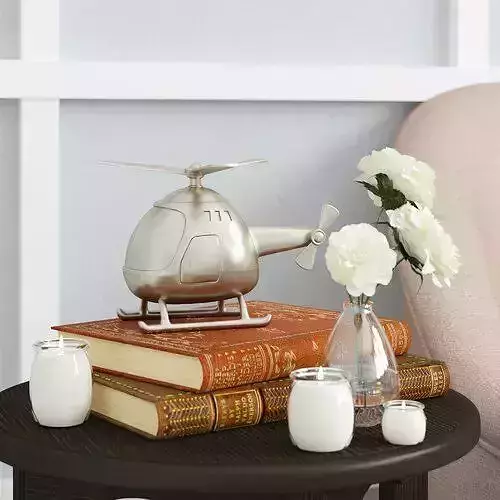 Pewter Lally Helicopter Bank