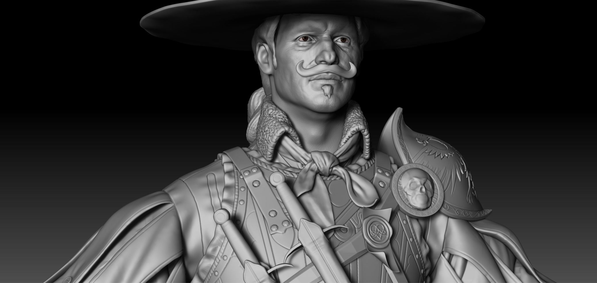 Unlawful Musketeer PBR Low-poly 3D model_22