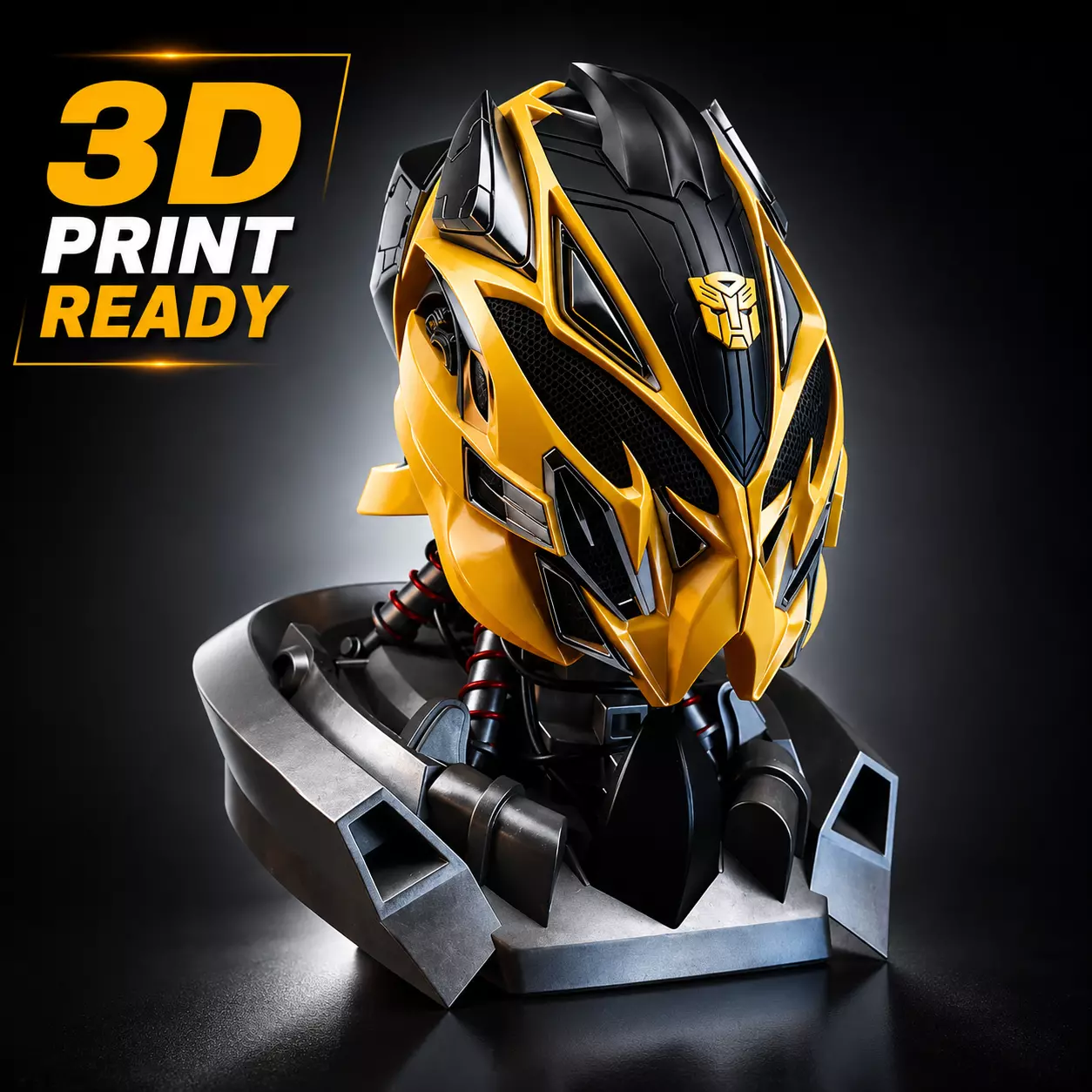 bumblebee motorcycle helmet that transforms 1:1 Transformers Wearable Movie Prop Replica but it can also be worn Transformers Bumblebee Helmet Transformers Helmet