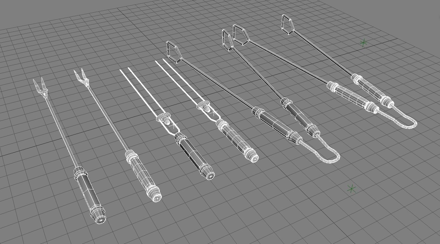Barbecue Toolkit 3D Model Low-poly 3D model_5