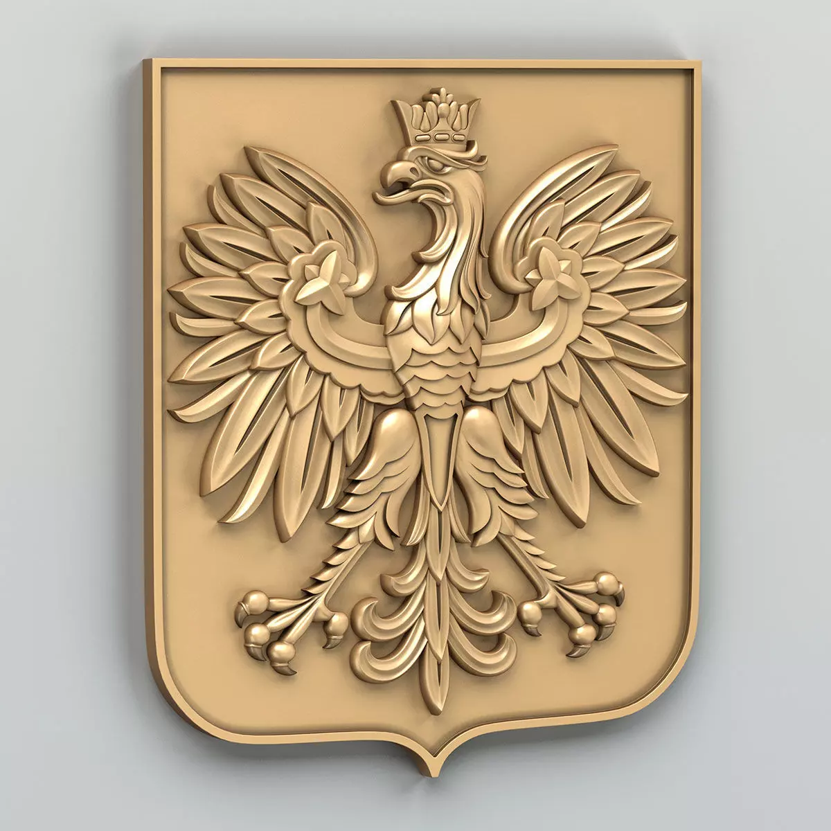 Coat of arms of Poland 3D model_0