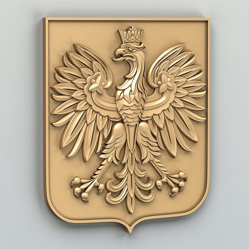 Coat of arms of Poland 3D model
