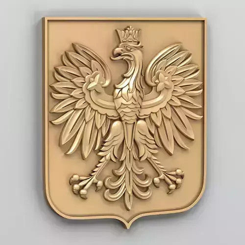 Coat of arms of Poland 3D model