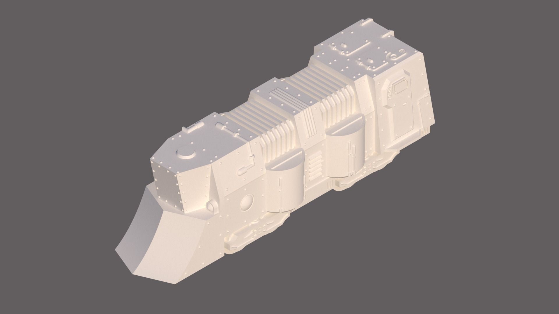 Forge Train 3d Printable model for 28mm Gaming 3D print model_1