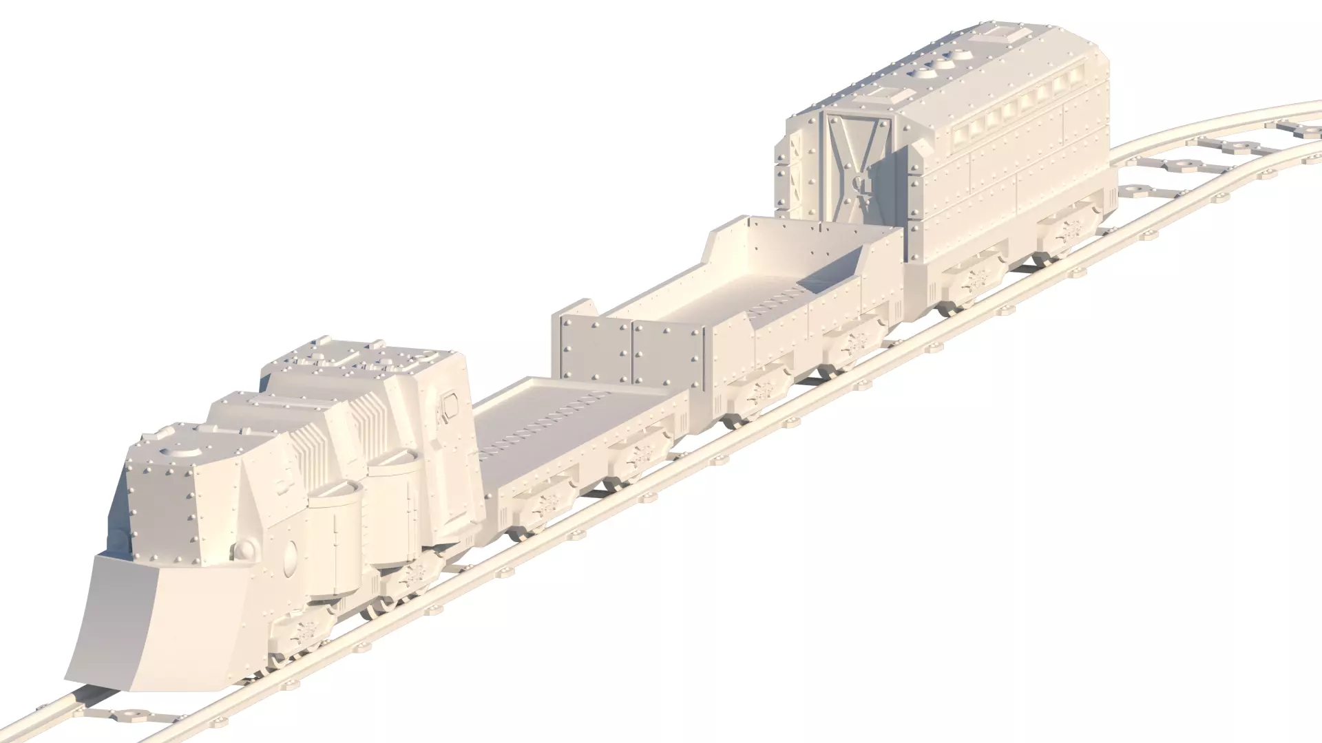 Forge Train 3d Printable model for 28mm Gaming 3D print model_0