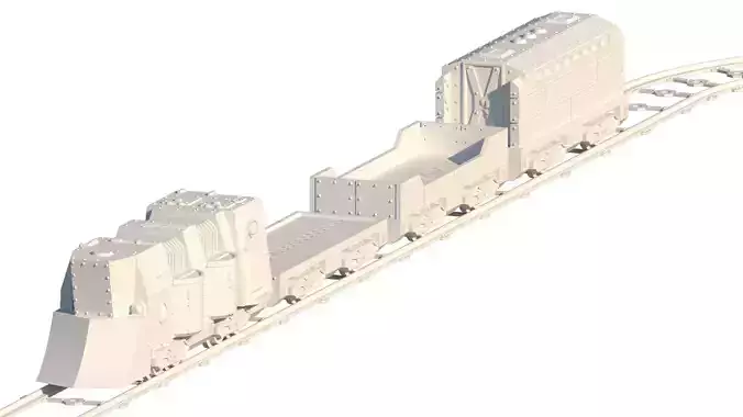 Forge Train 3d Printable model for 28mm Gaming 3D print model