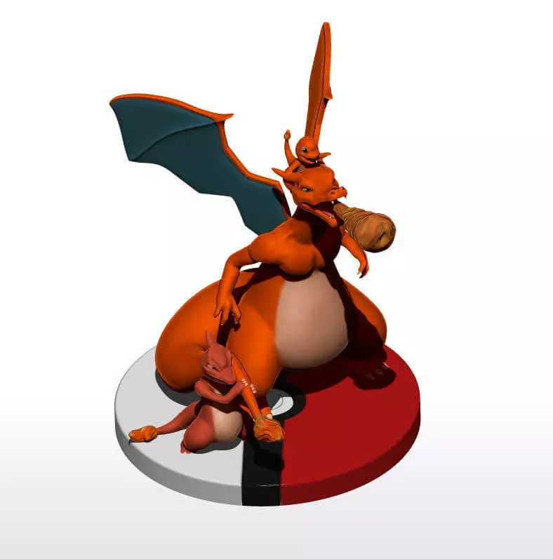 CHARIZARD DIORAMA 3D print model