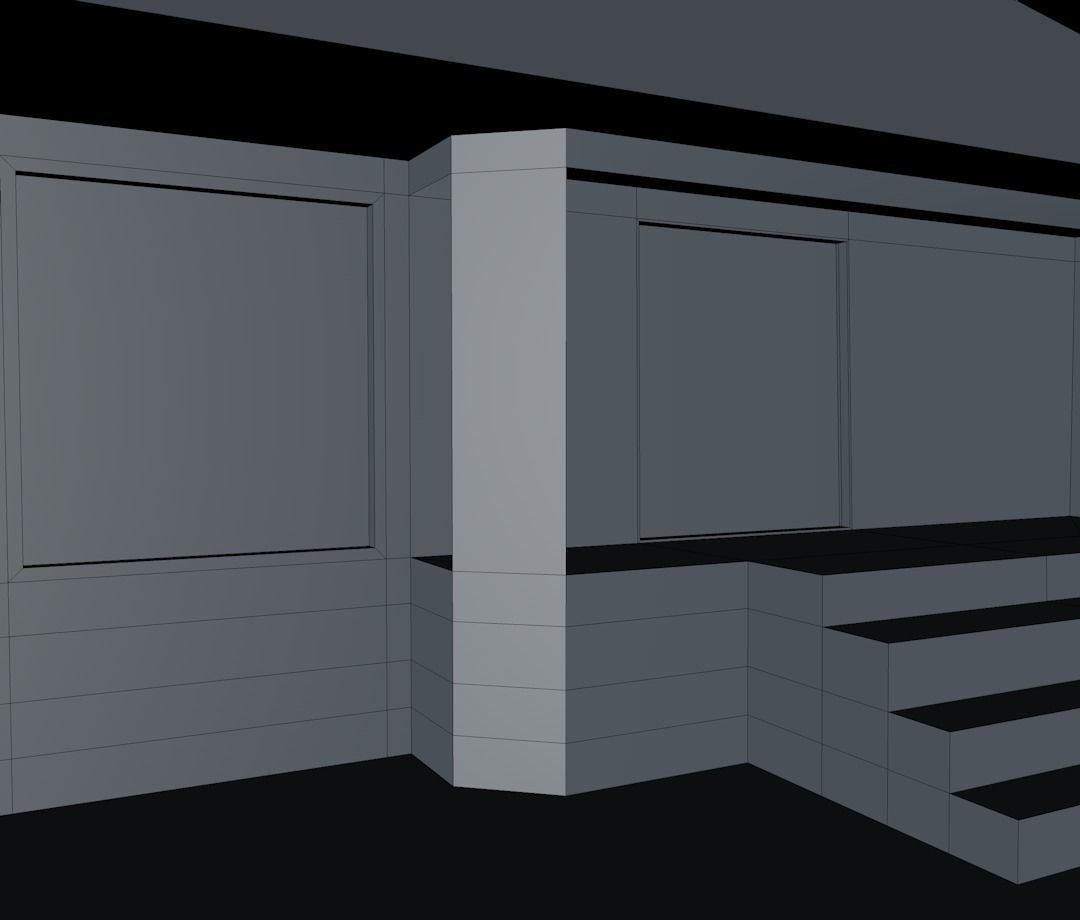 Cartoon house Low-poly 3D model_14