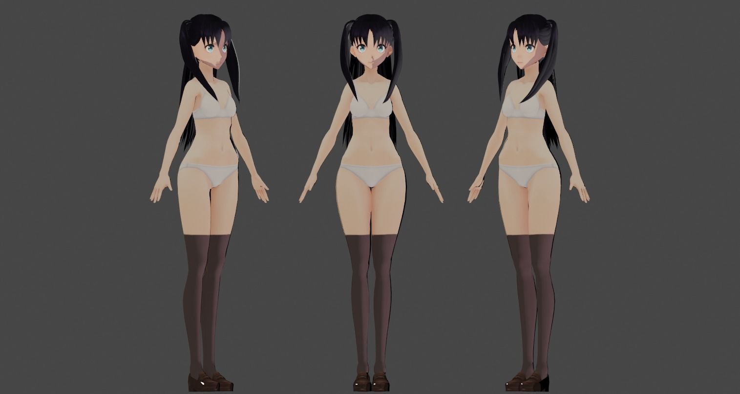 Rin Tohsaka - Fate Stay Night  3D model_4