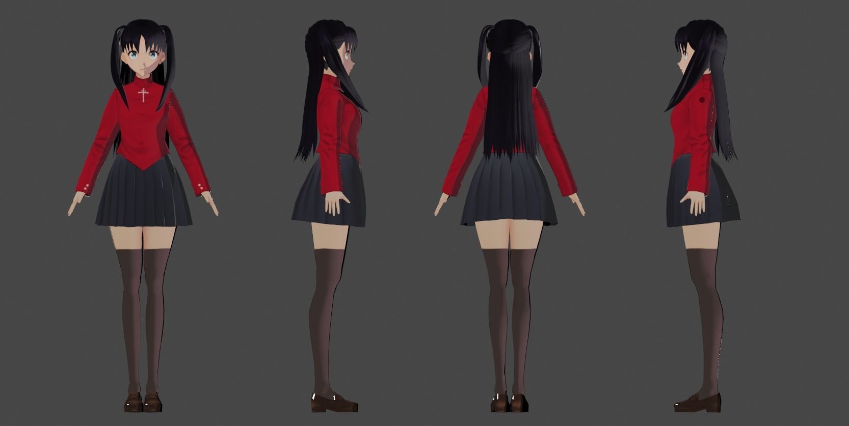 Rin Tohsaka - Fate Stay Night  3D model_2
