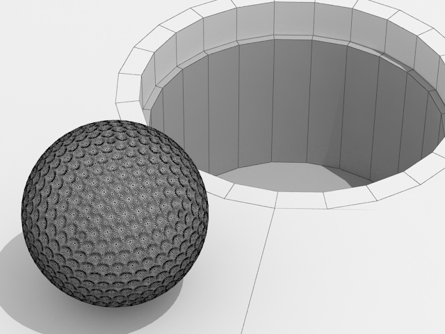 Golf ball 3D model_3