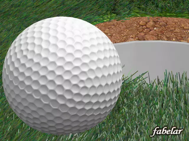 Golf ball 3D model_0