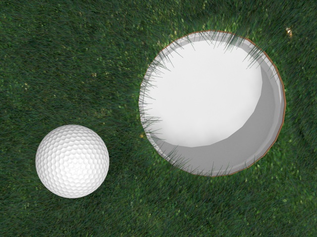 Golf ball 3D model_2