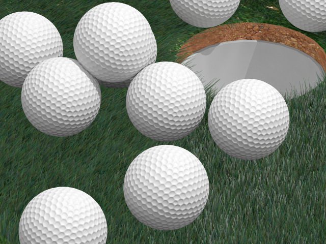 Golf ball 3D model_6