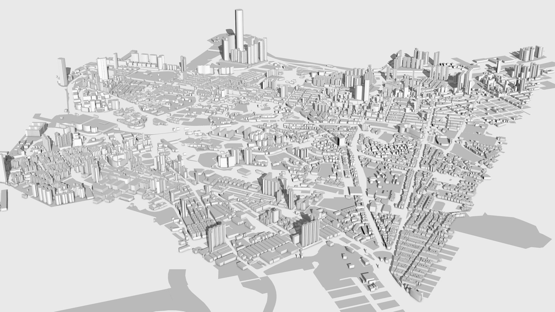 Hong Kong City Low-poly 3D model_2