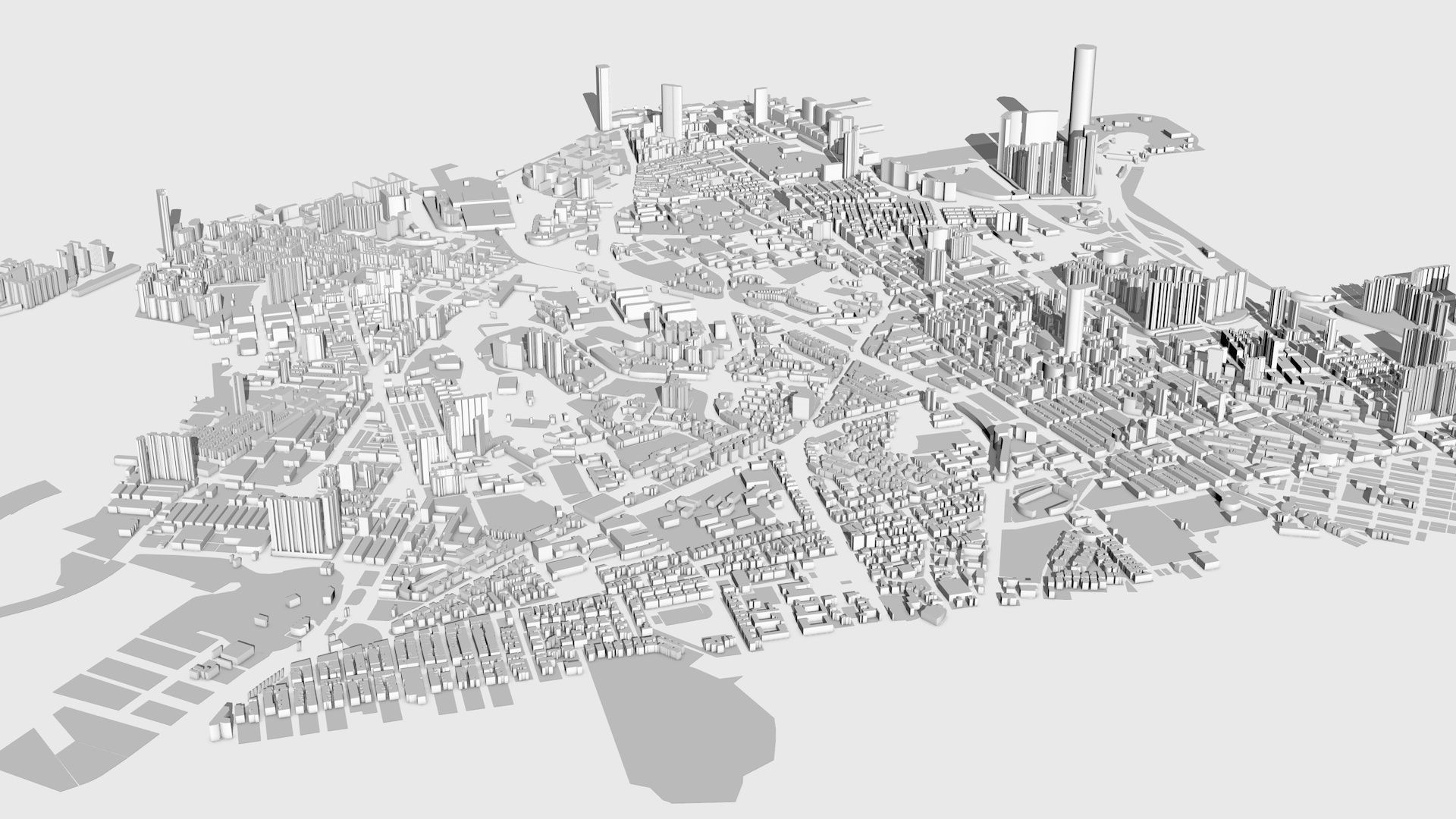 Hong Kong City Low-poly 3D model_3