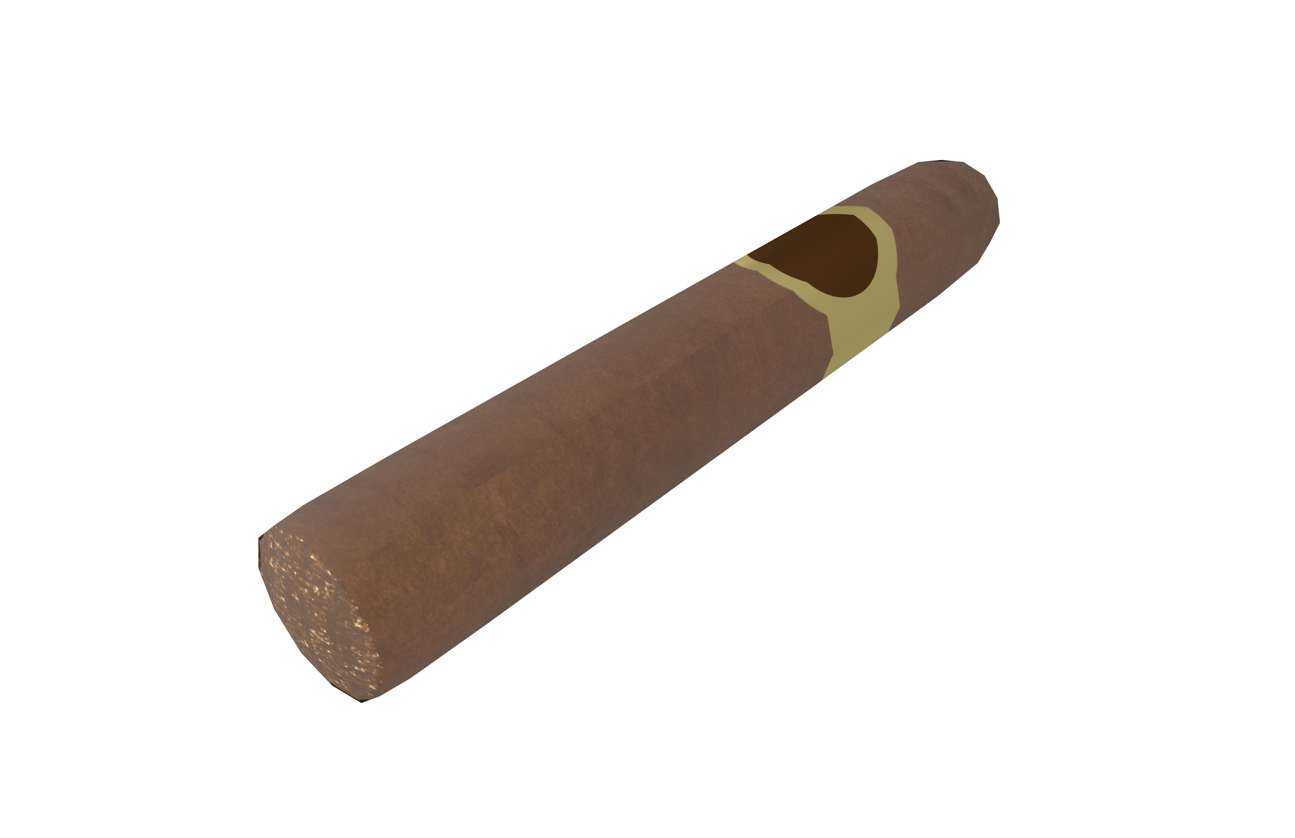 Cigar v1 001 Low-poly 3D model_2