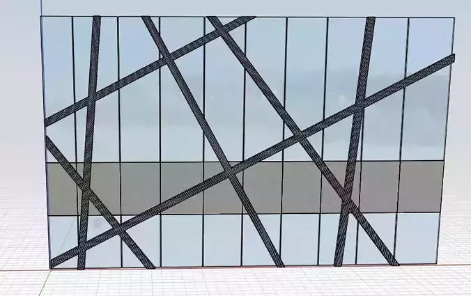 screen with curtain wall