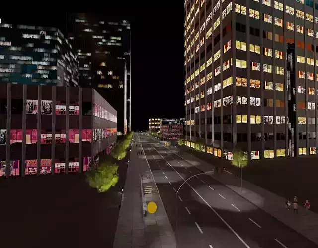 CrossRoads in a city night