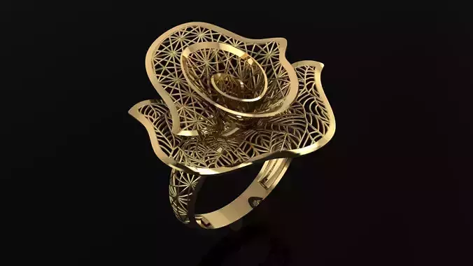  ring gold Jewelery 3D print model