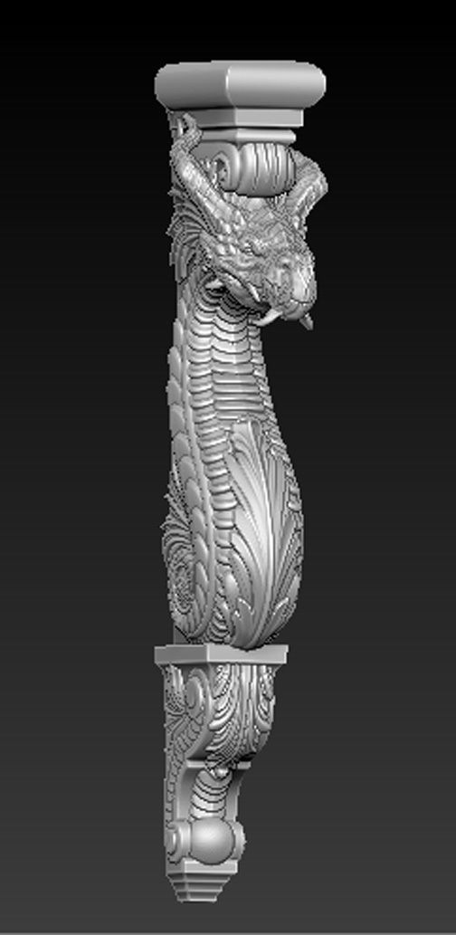 Corbel Decorative Dragon 2 3D print model_2