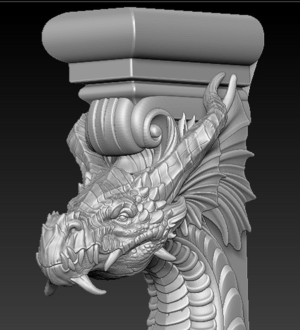 Corbel Decorative Dragon 2 3D print model_5