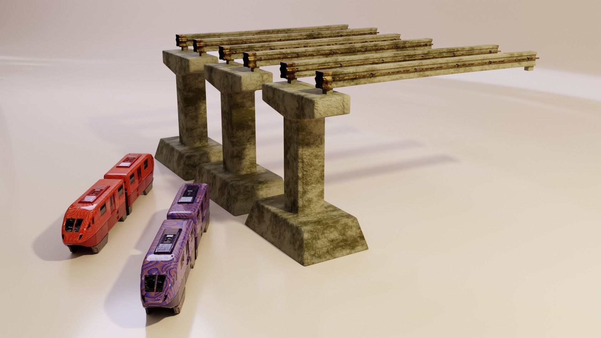 Monorail Train Pack Sentosa Express Singapore 3D model_28