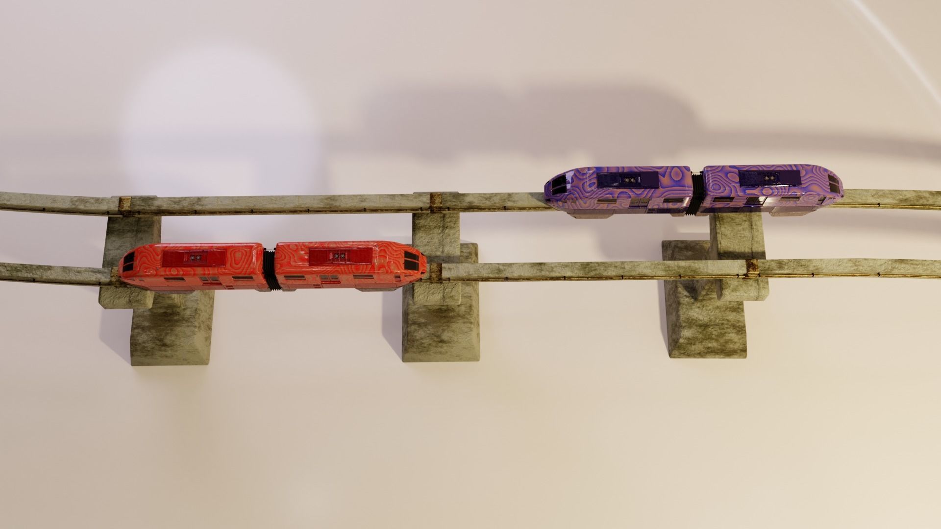 Monorail Train Pack Sentosa Express Singapore 3D model_10