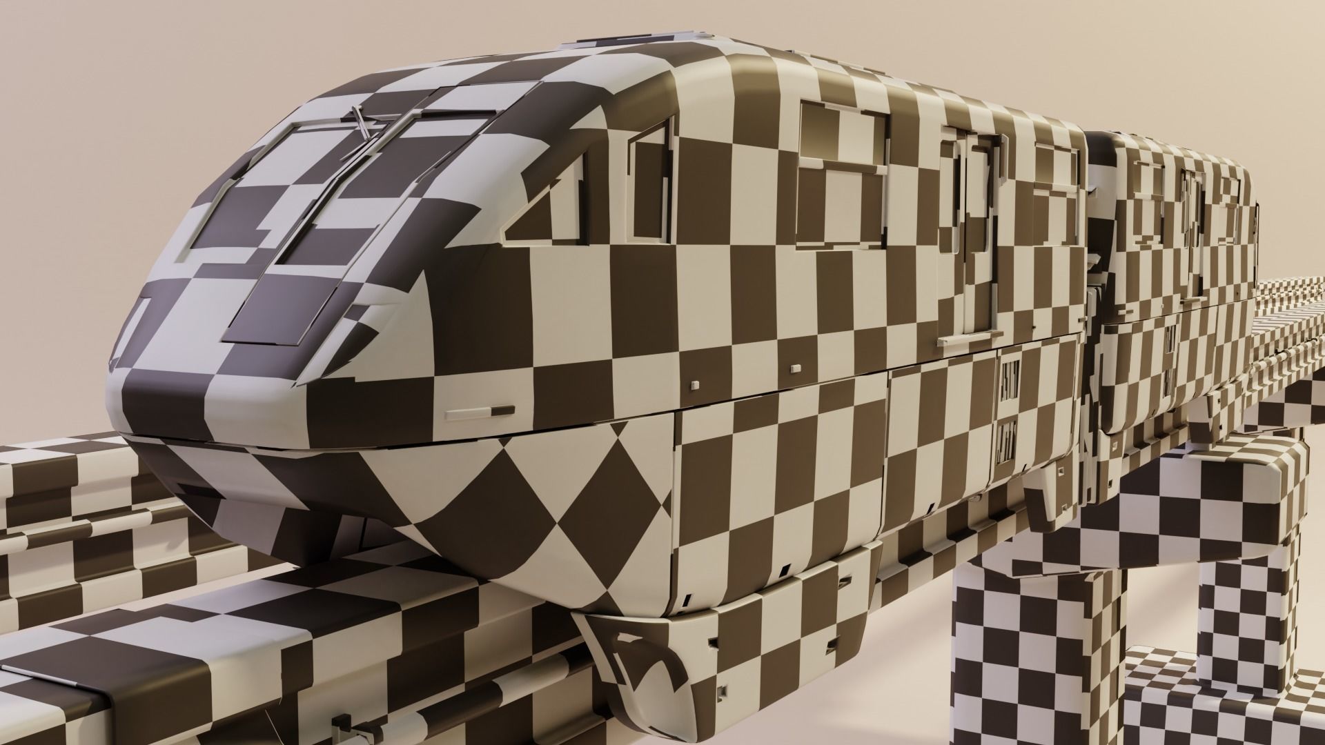 Monorail Train Pack Sentosa Express Singapore 3D model_3