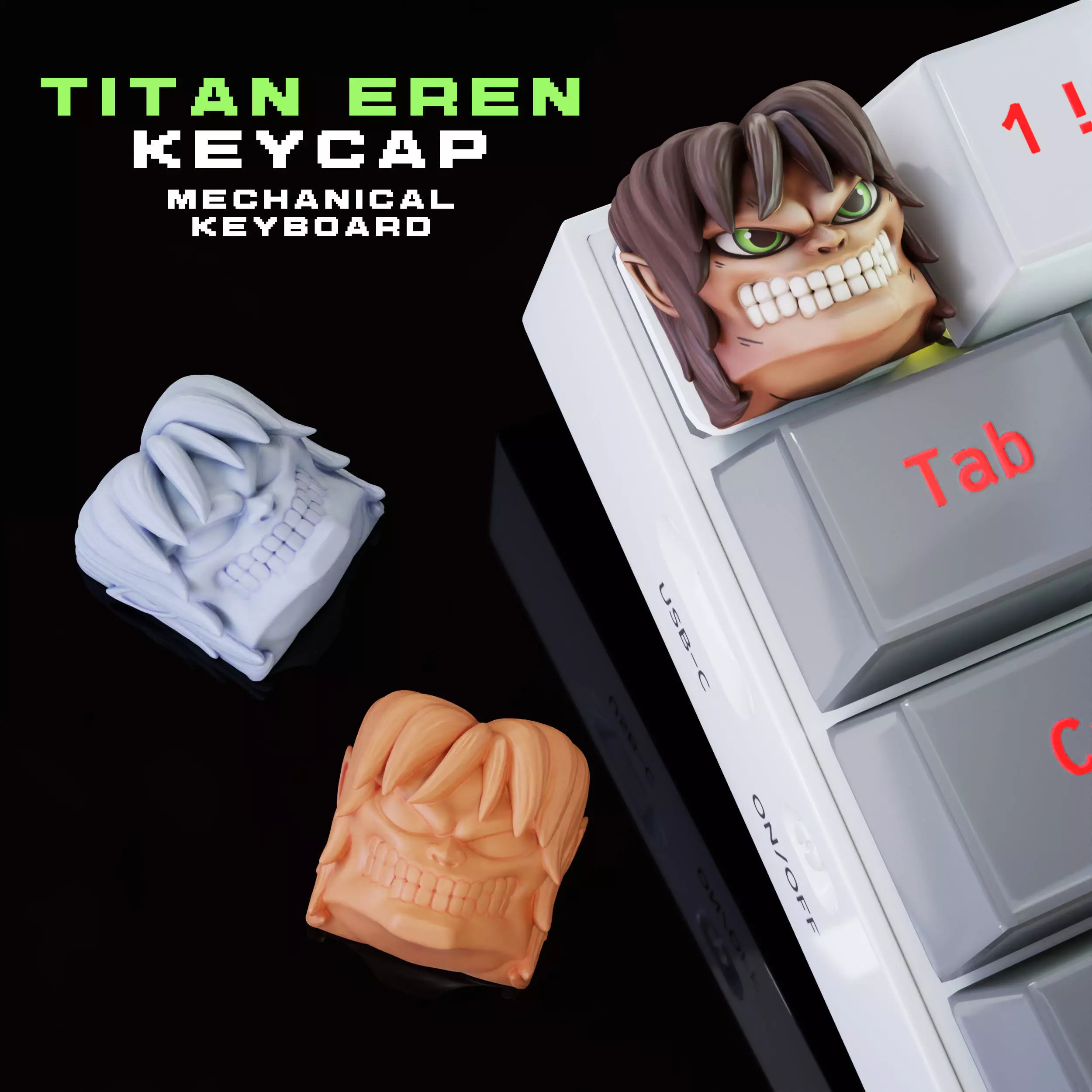 Titan Eren - Keycap 3D for mechanical keyboard - AOT SNK -  3D print model_0