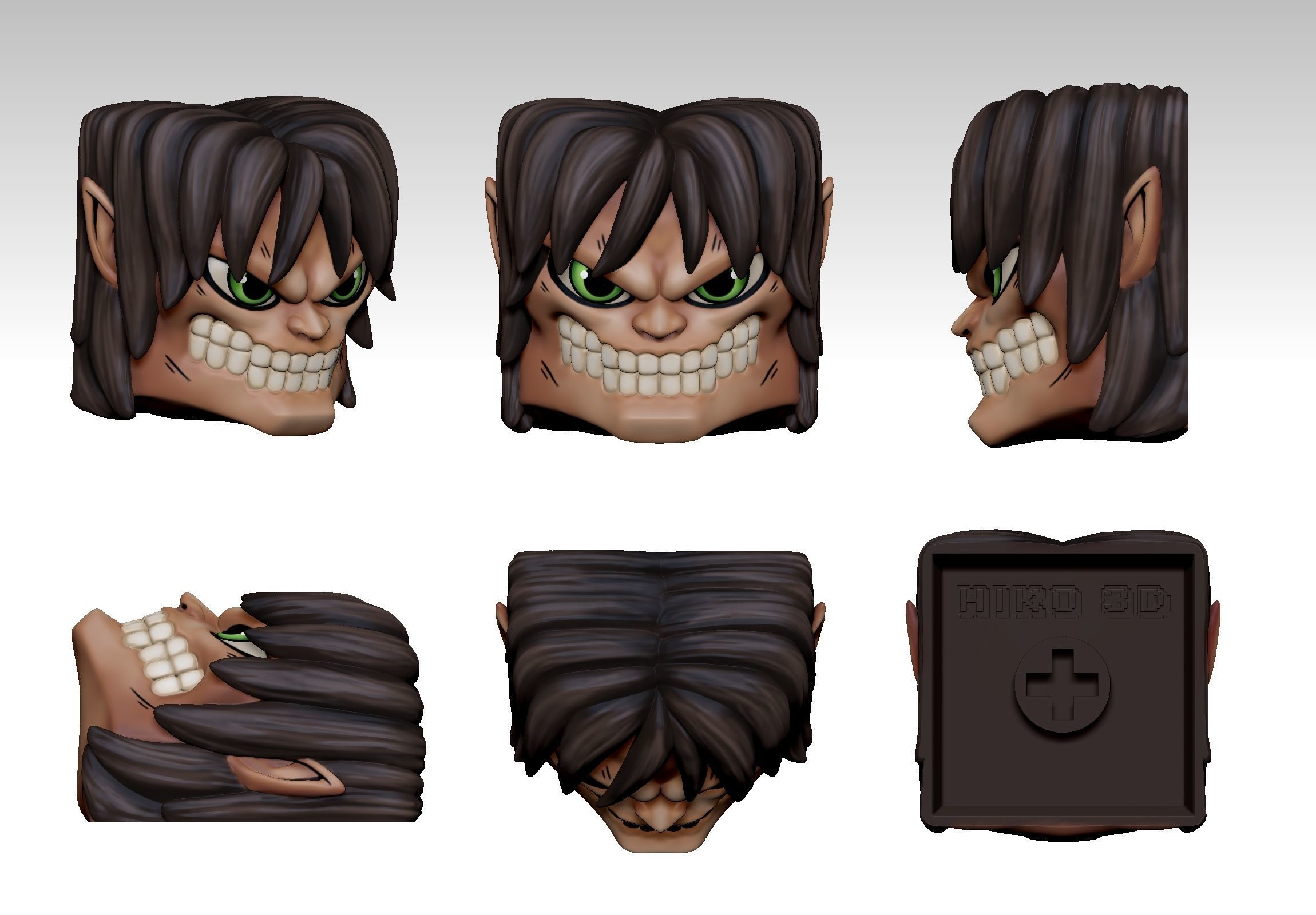 Titan Eren - Keycap 3D for mechanical keyboard - AOT SNK -  3D print model_3