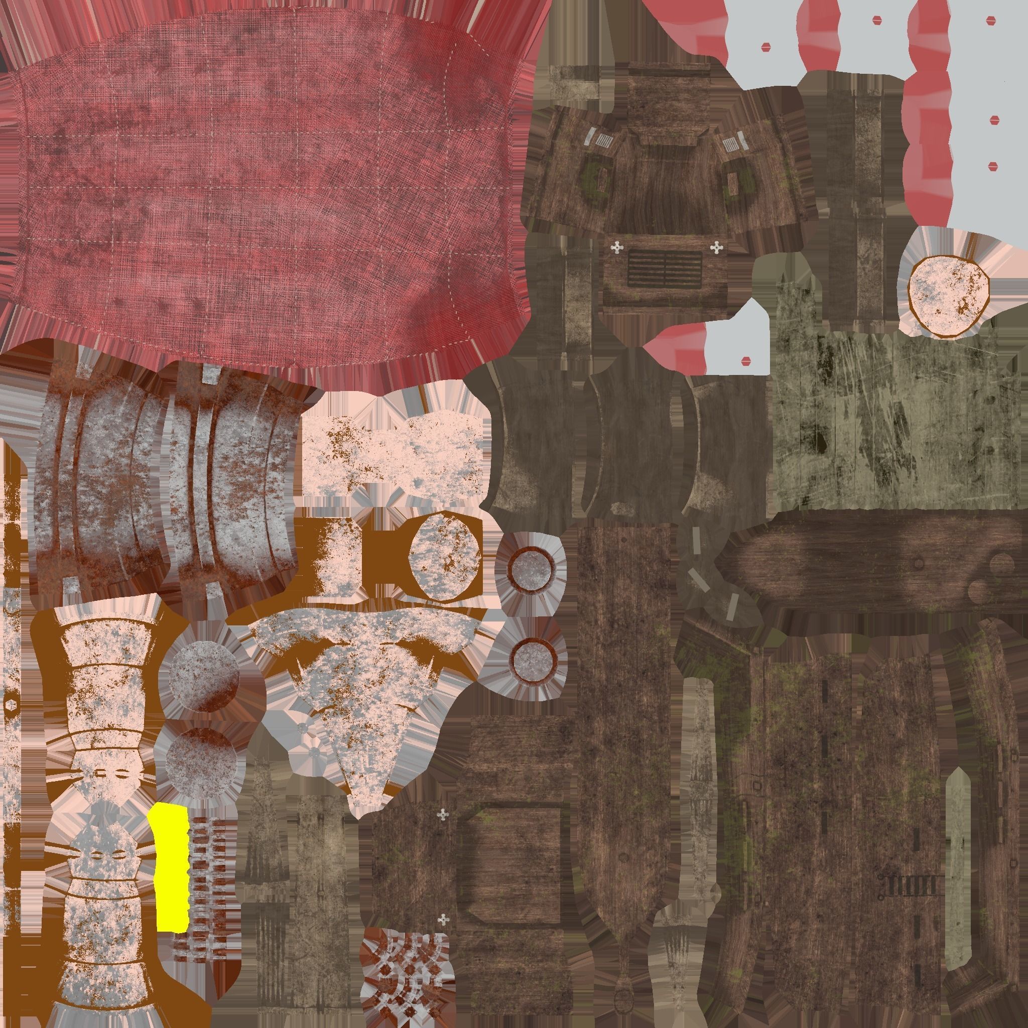 Steampunk Airship - Sci-Fi Aircraft 03 - Flying Ship Low-poly 3D model_17