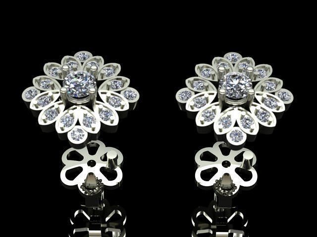 Diamond Earrings 3D print model