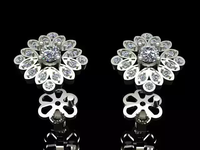 Diamond Earrings 3D print model