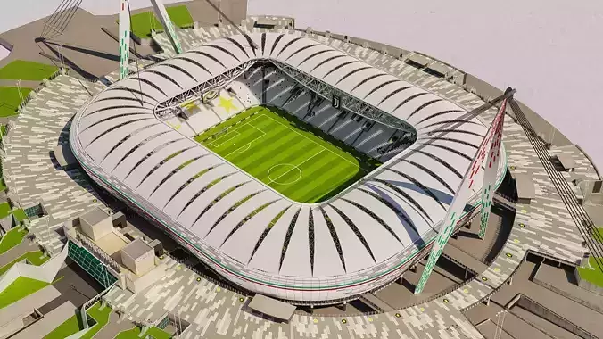 Allianz Stadium Juventus  Low-poly 3D model
