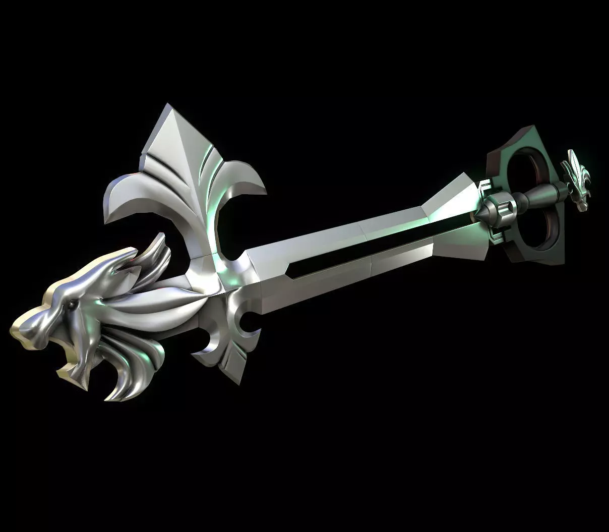 Kingdom Hearts - Sleeping Lion Keyblade Free 3D print model_0