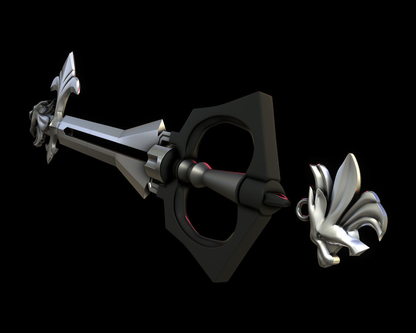 Kingdom Hearts - Sleeping Lion Keyblade Free 3D print model_1