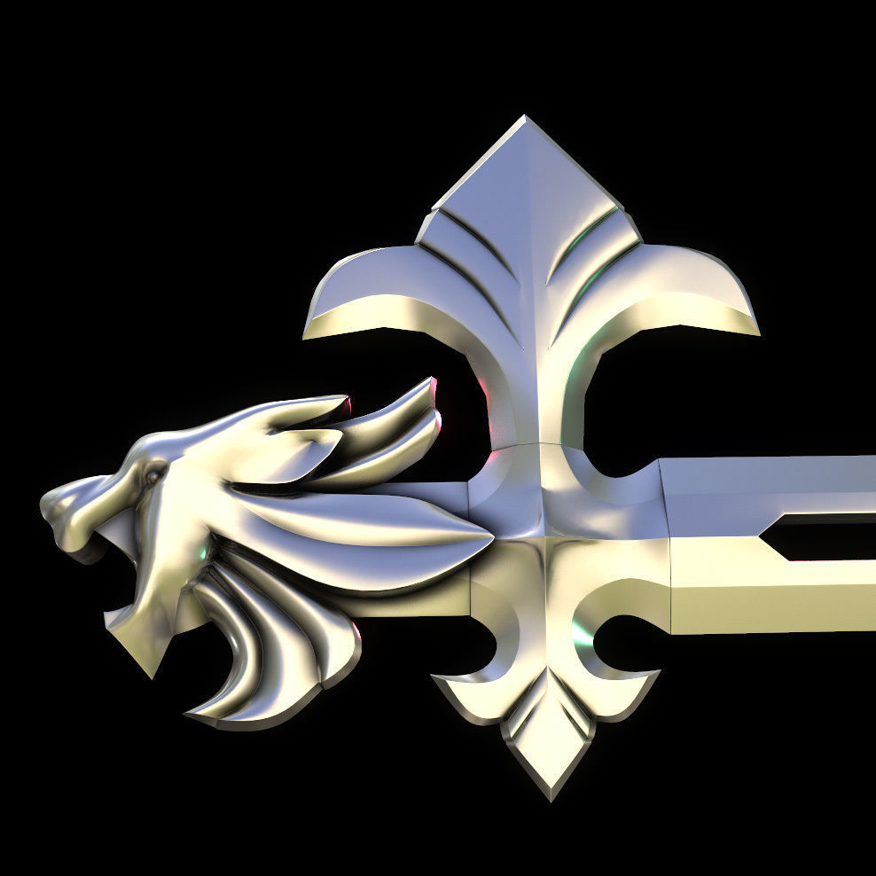 Kingdom Hearts - Sleeping Lion Keyblade Free 3D print model_2