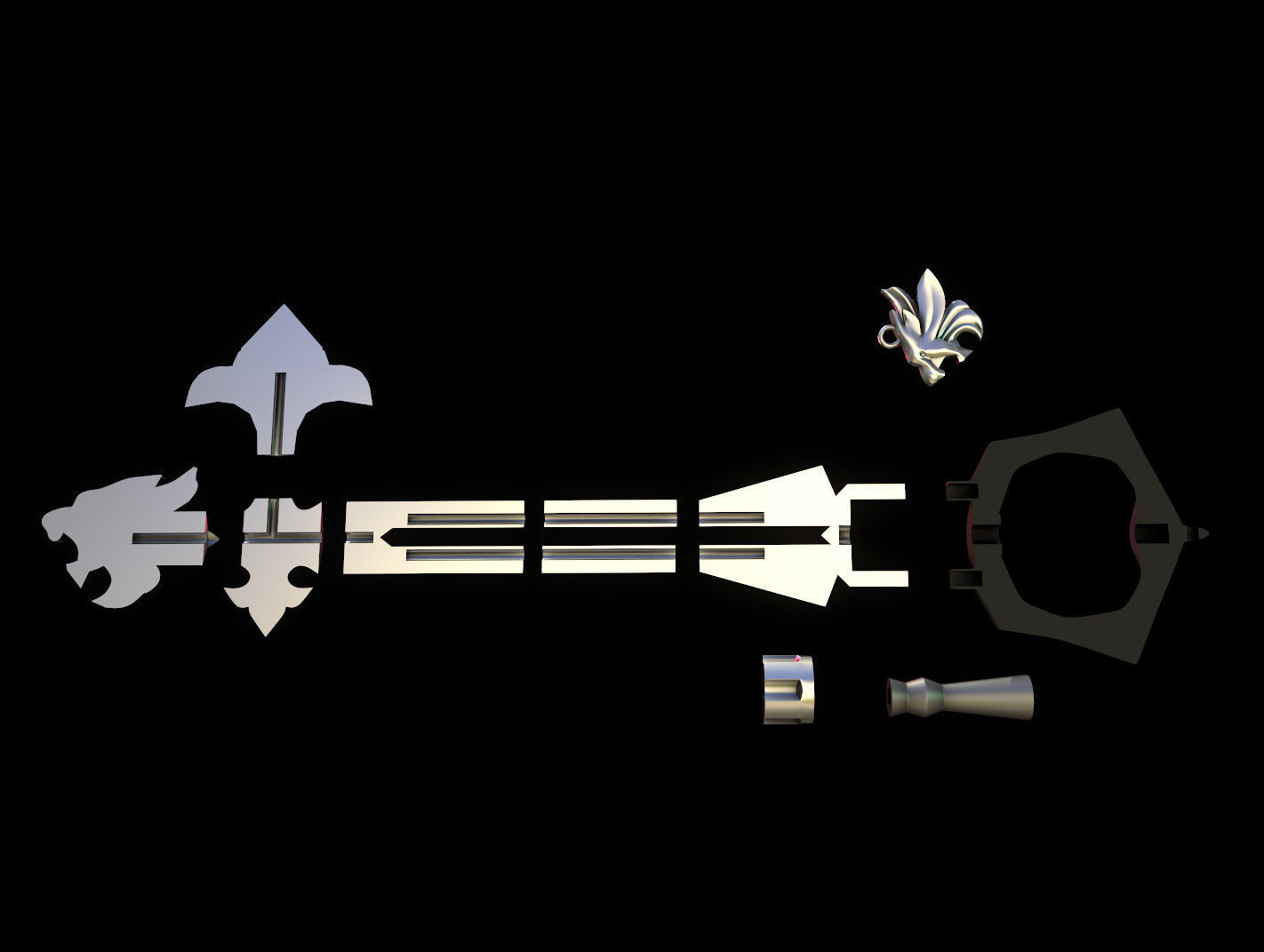 Kingdom Hearts - Sleeping Lion Keyblade Free 3D print model_4