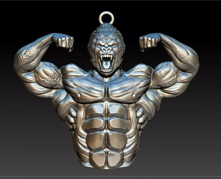 Gorilla strong pendant 3D print model